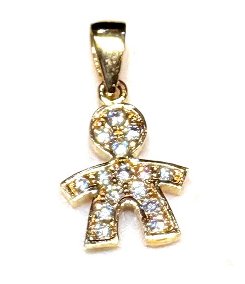 Anhänger Sommer Dame in Gelbgold Cubic Zirconia BIMBO ZIRC PI N/Z 0.90 G - BIMBO ZIRC PI N/Z 0.90 G